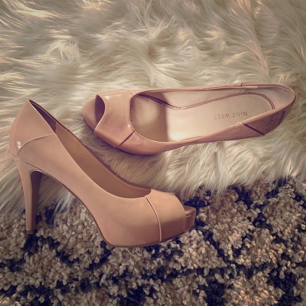 Nine West platform peep toe heels